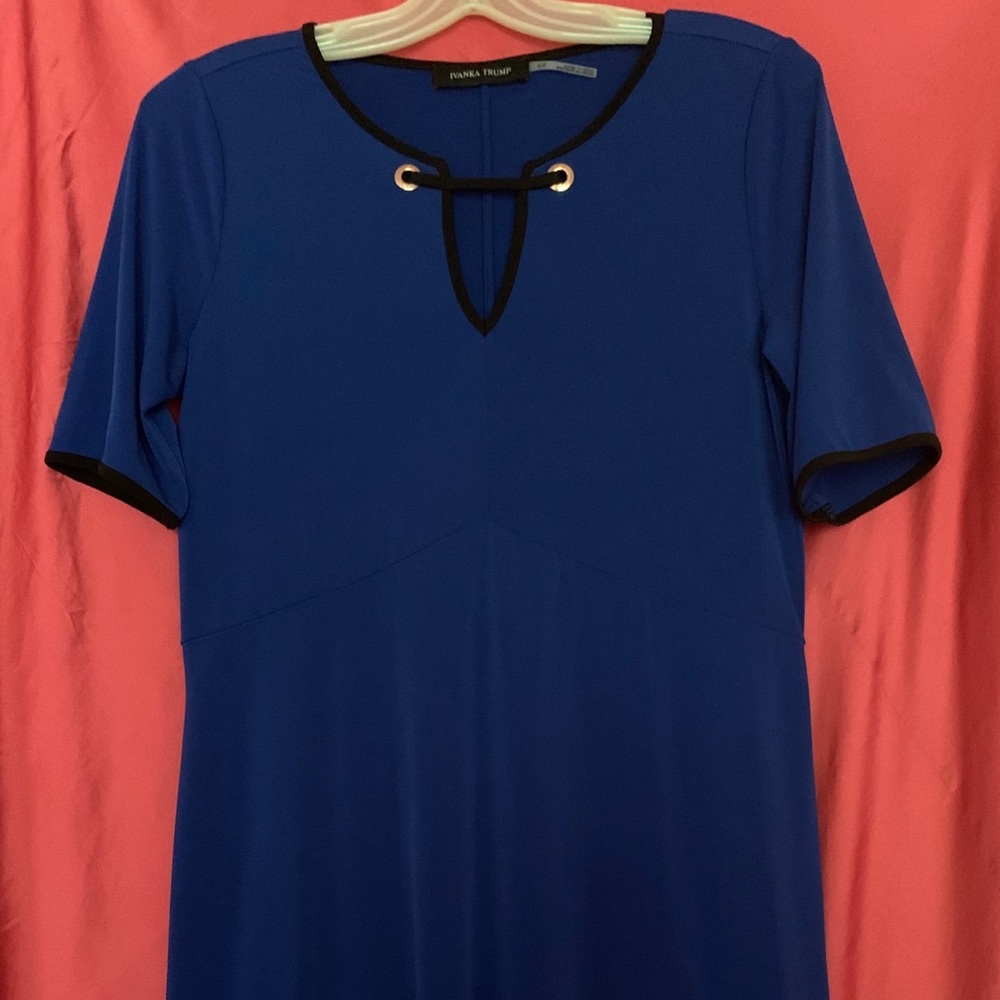 Knee-high, short sleeve, Royal blue dress